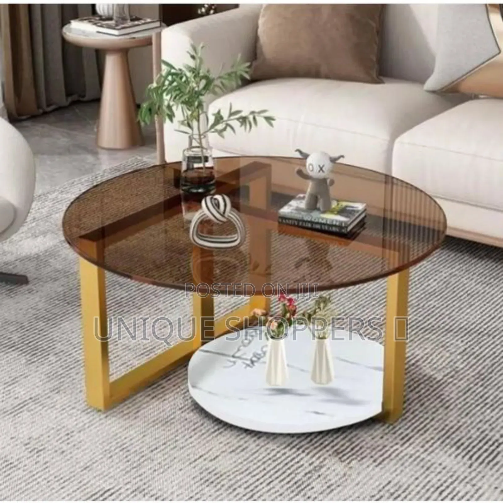 Tampered Glass Round Coffee Table at 12000