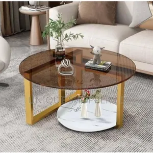 Tampered Glass Round Coffee Table at 12000