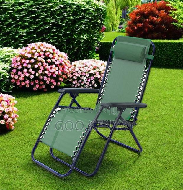 Home Outdoor Chair; Portable Folding Beach Recline Chair With Headrest
