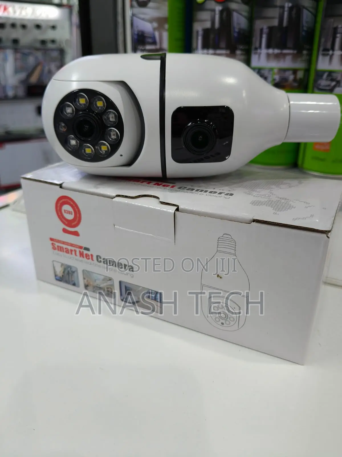 V380 Dual Lens Bulb PTZ Camera Wifi Enabled