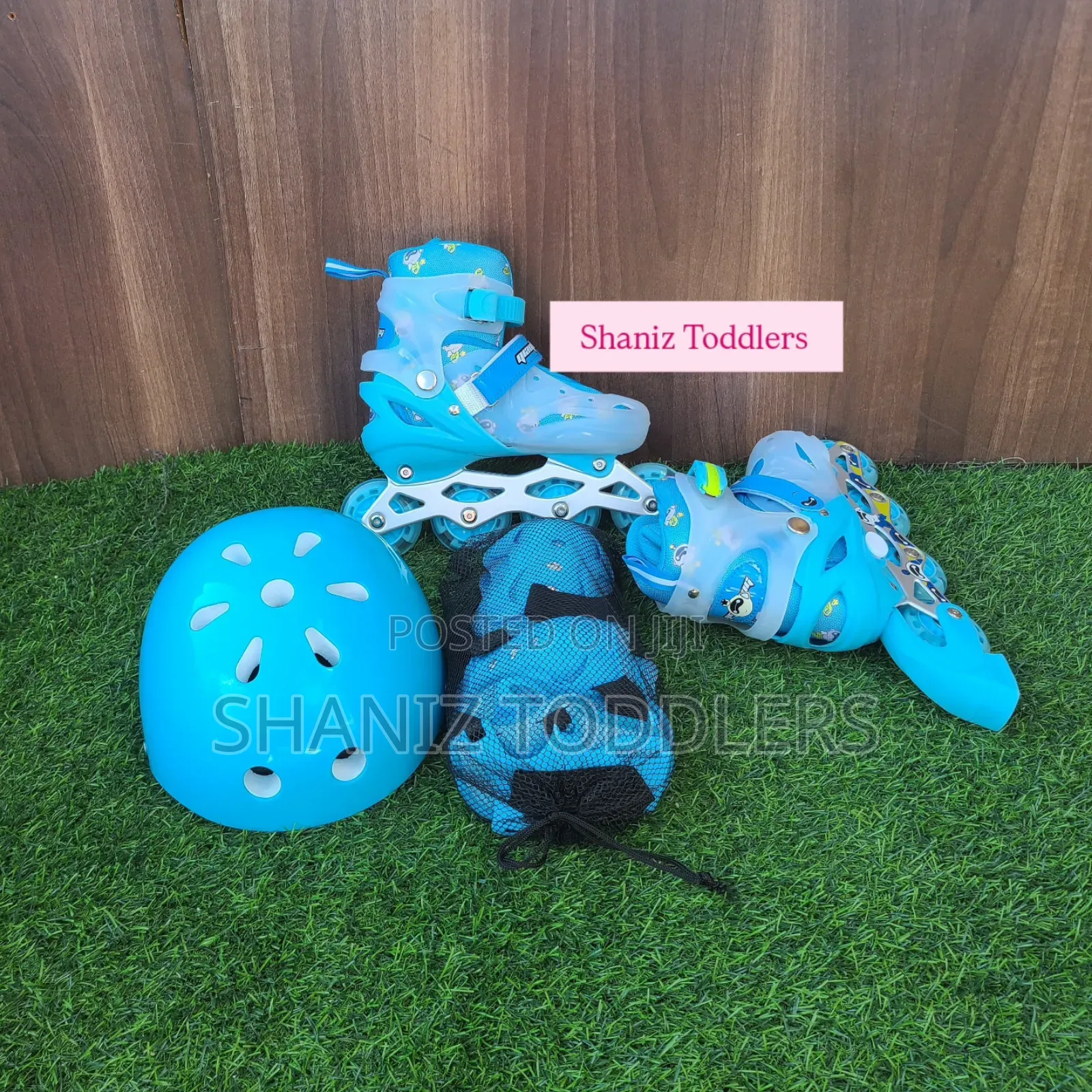 Kids Skating Shoes With Helmet Set