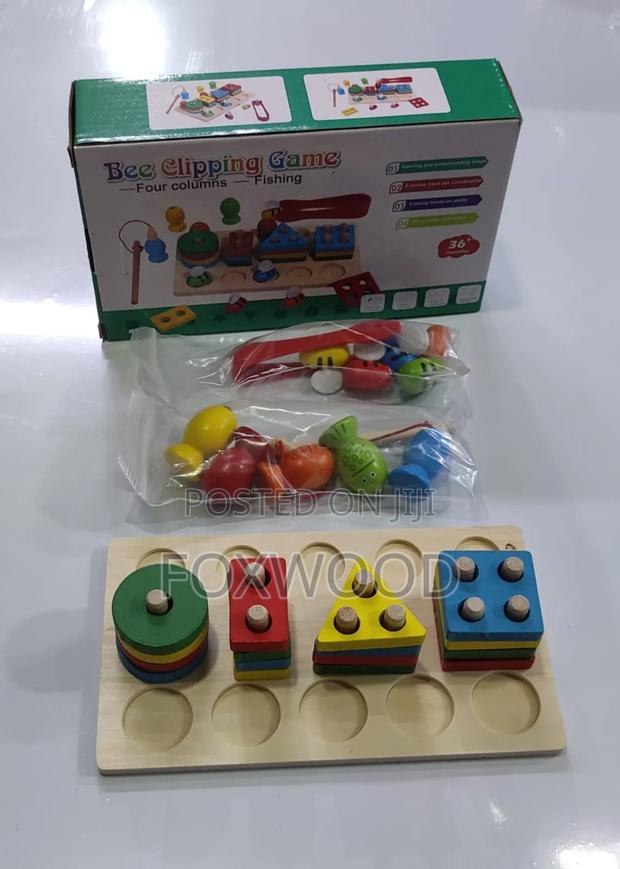 Bee Clipping Game" or Montessori" Style Wooden