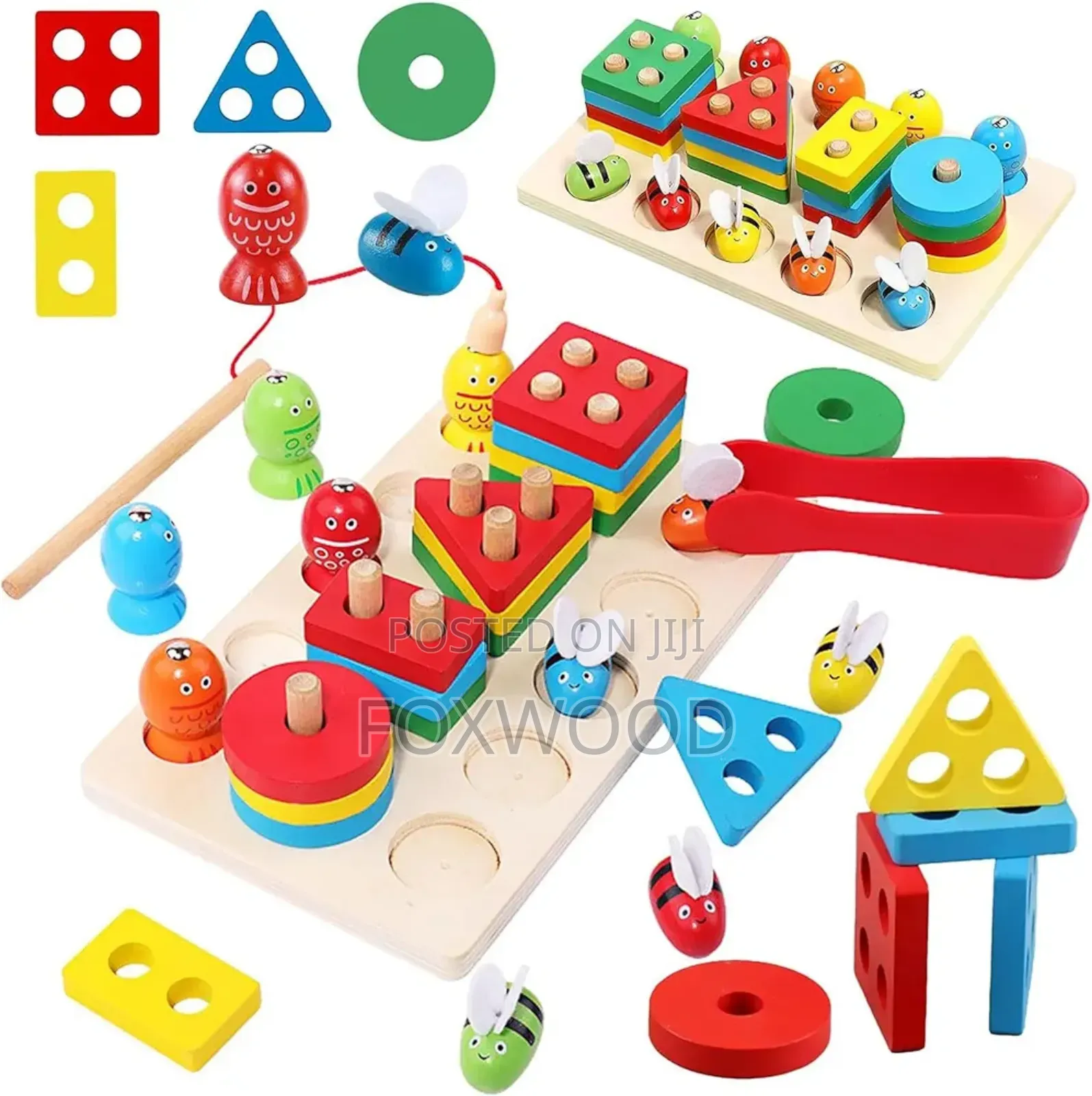 Bee Clipping Game" or Montessori" Style Wooden