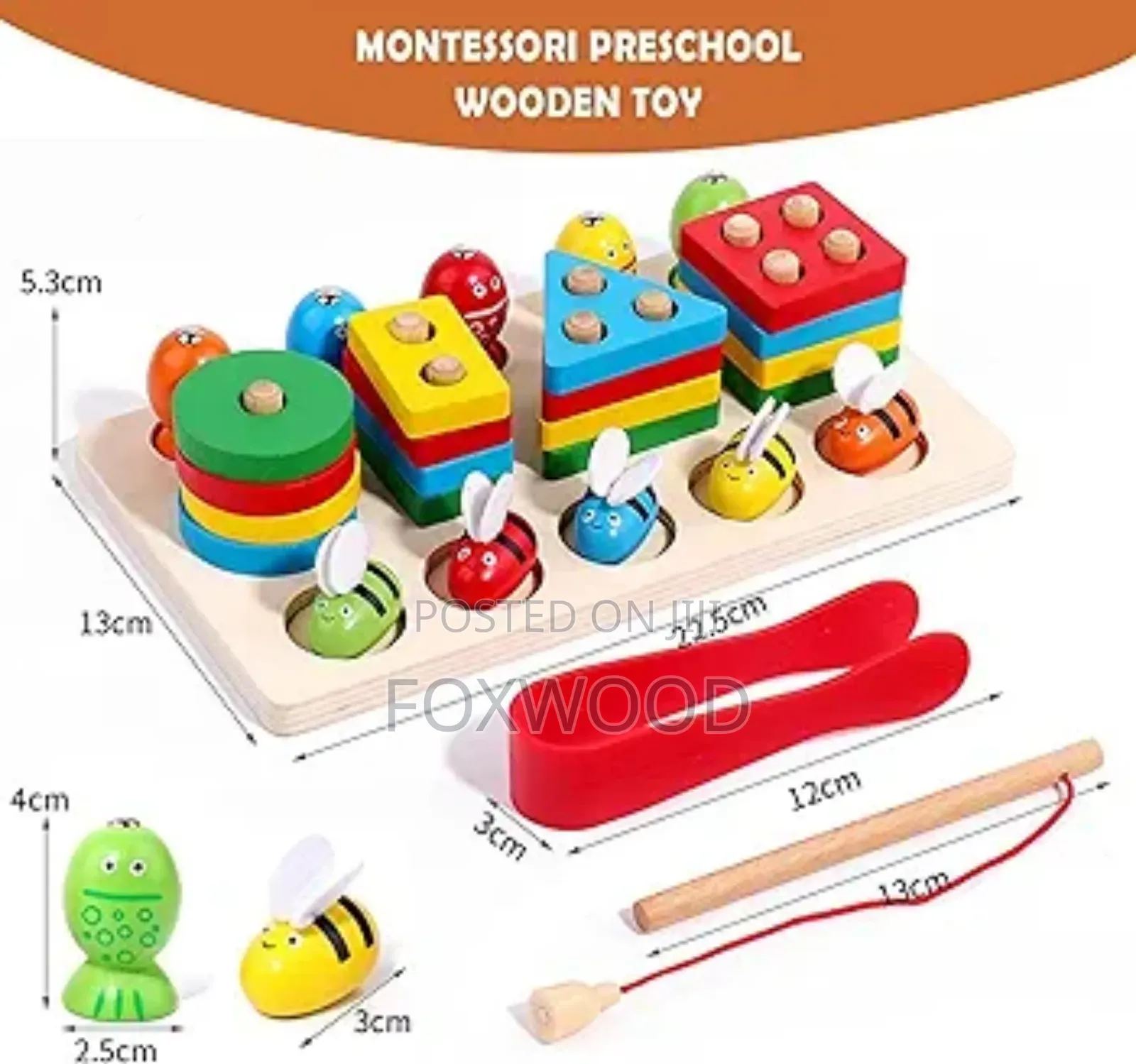 Bee Clipping Game" or Montessori" Style Wooden