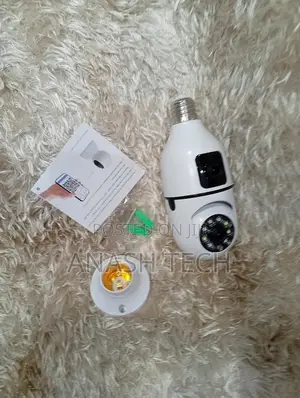 Pro V380 Dual Lens PTZ 1080p Wi-Fi Bulb Camera With Two-Way Audio
