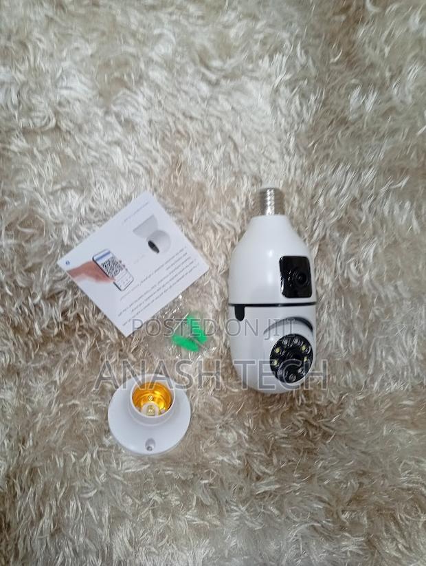 PTZ 360 Bulb Wifi Dual Lens Camera Bulb Color Night Vision