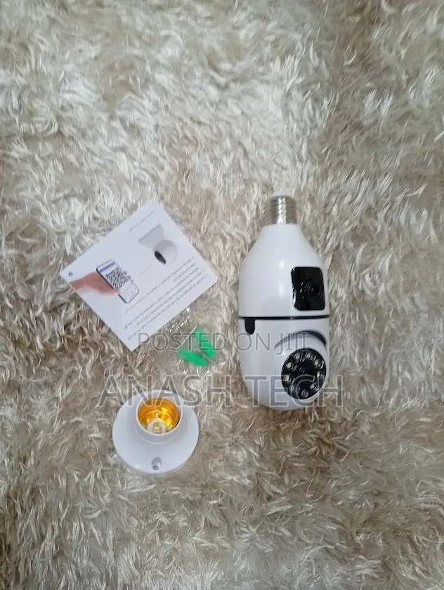 PTZ 360 Bulb Wifi Dual Lens Camera Bulb Color Night Vision
