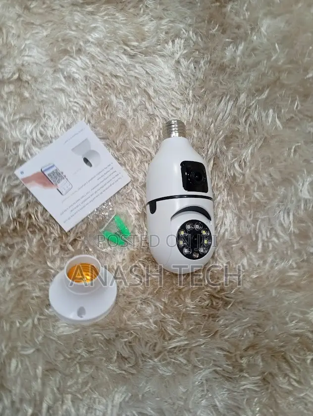 V380 Bulb Wifi Dual Camera Vision PTZ Security Camera