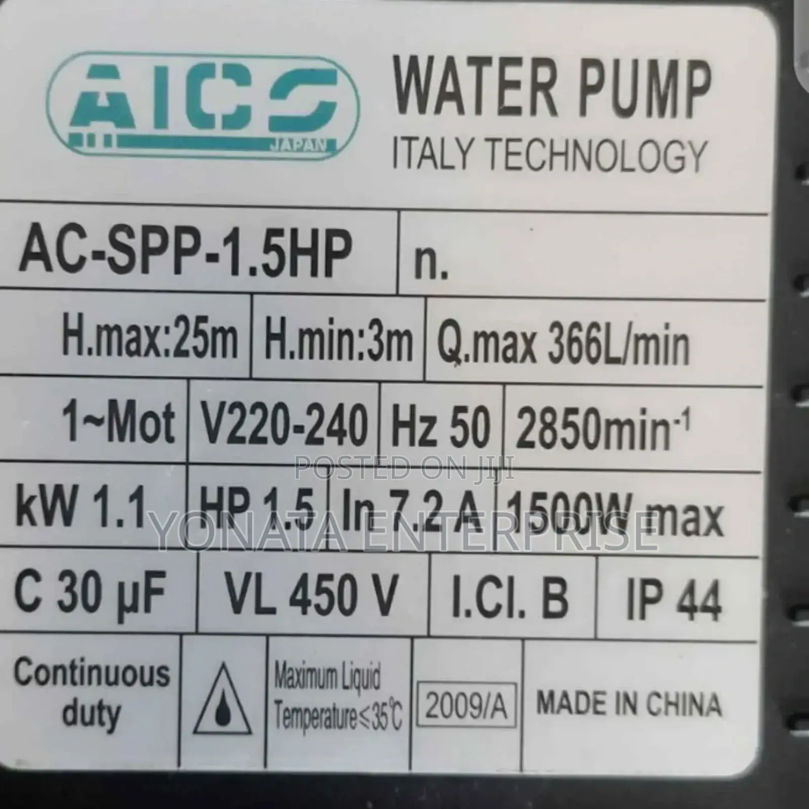 1.5hp Swimming Pool Water Pump