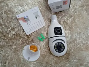 Double Lens PTZ Bulb Wifi Camera - Dual Lens Fixed and PTZ Camera