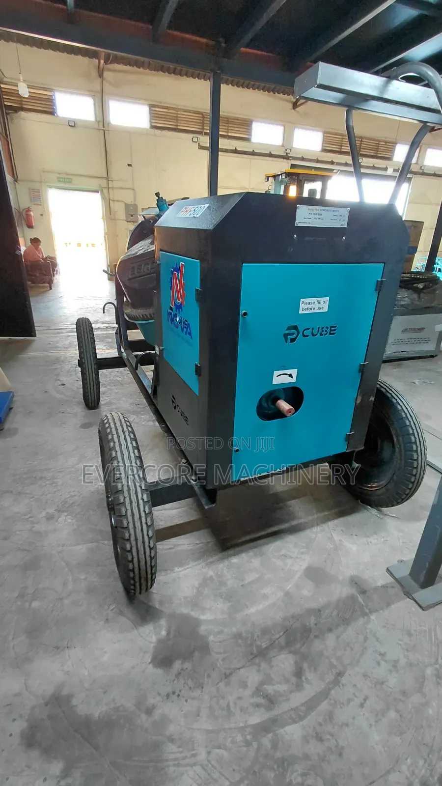 Concrete Mixer 500l Heavy Commercial 8hp Engine.