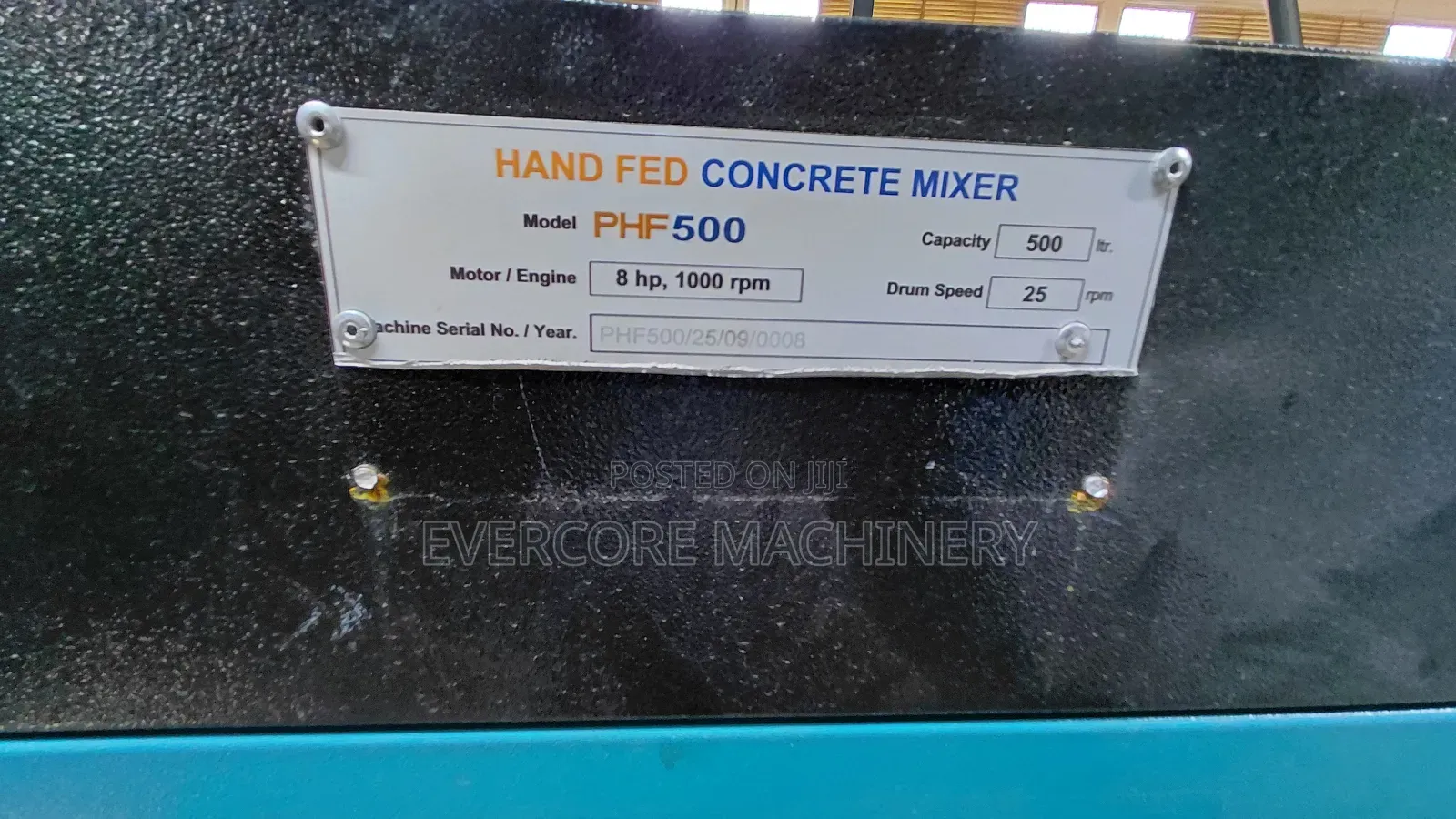Concrete Mixer 500l Heavy Commercial 8hp Engine.