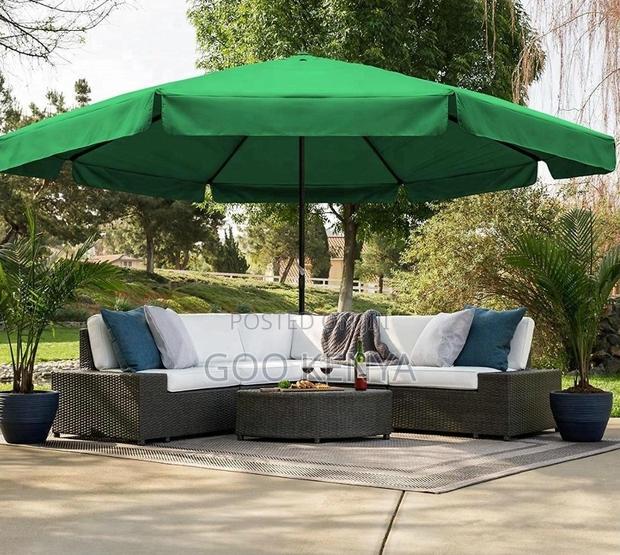 Home Outdoor Umbrella; Heavy-Duty Aluminum Outdoor Garden Sun Parasol