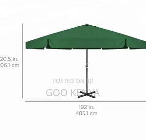 Home Outdoor Umbrella; Heavy-Duty Aluminum Outdoor Garden Sun Parasol