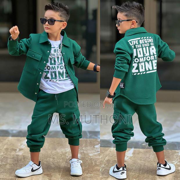 Boys 3 Piece Set in 3 Colors 4-12yrs - thumbnail 3