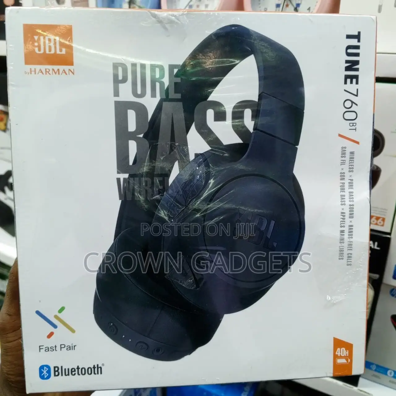 JBL 760bt Bluetooth Headphones 40h Playtime Foldable Design