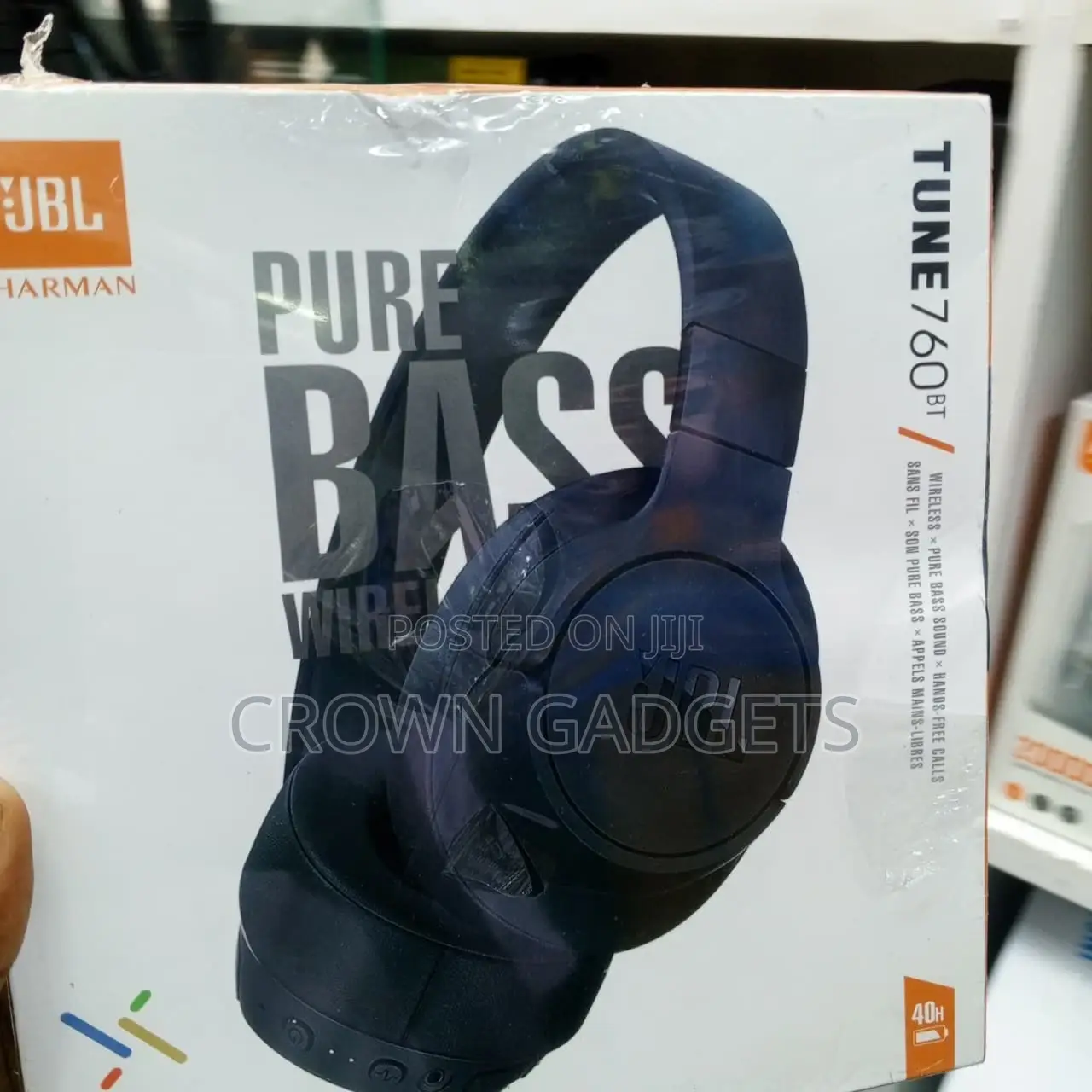 JBL Pure Bass 760bt Wireless Over-Ear Bluetooth Headphones