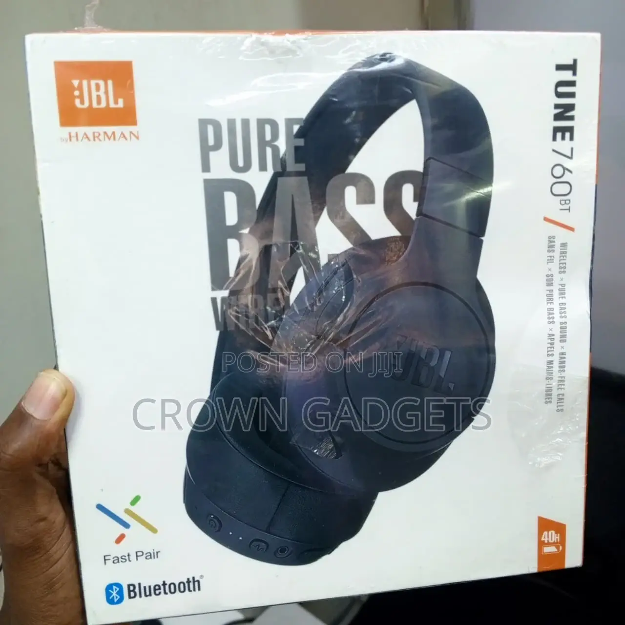 JBL Pure Bass 760bt Wireless Over-Ear Bluetooth Headphones