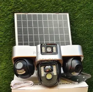 V380 Triple Lens Three Screens Camera Solar Powered - Human Detection