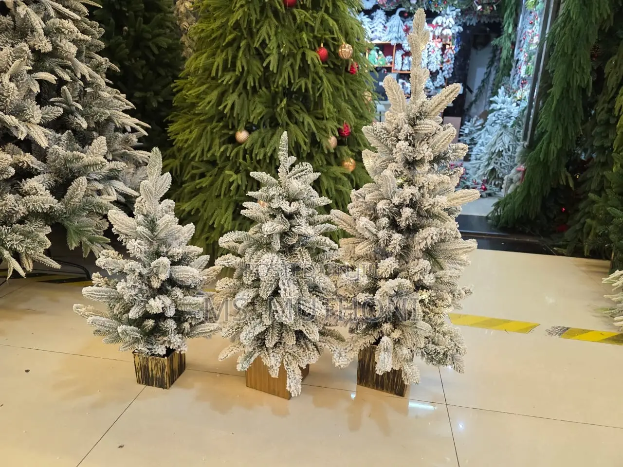 A Set of 3 Pre Lit Mini Christmas Trees*