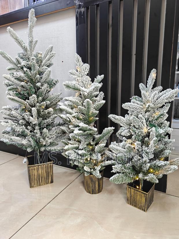 A Set of 3 Pre Lit Mini Christmas Trees*