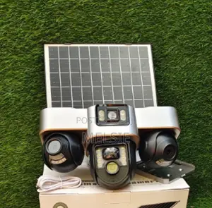 Rotatable PTZ 4g (Simcard)V380 Triple Lens Three Screens Camera Solar