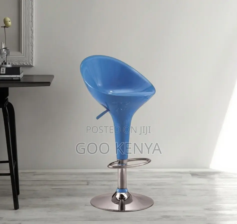 Home Bar Stool; Space-Saving Plastic Stool for Modern Bar Settings