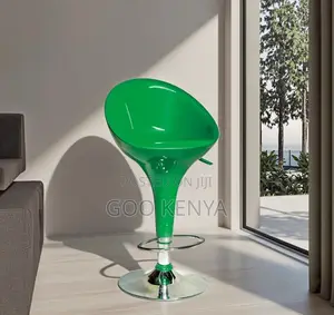 Home Bar Stool; Space-Saving Plastic Stool for Modern Bar Settings