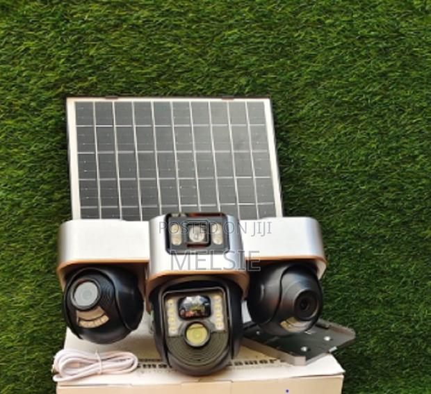 Security Video Ip Camara Battery CCTV Monitor PTZ 4g Tripple Lens Cam - main view