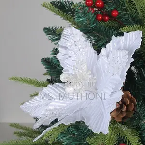 3 PCS Decorative Large Christmas Glitter Flower*