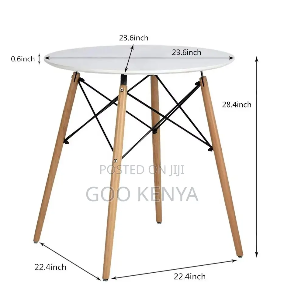 Home Dining Set; Durable Beech Wood Coffee Table With 4-Seater Dining