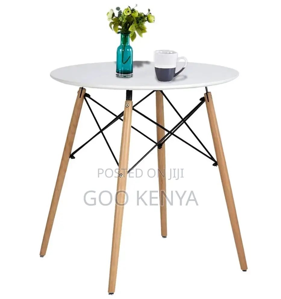 Home Dining Set; Durable Beech Wood Coffee Table With 4-Seater Dining