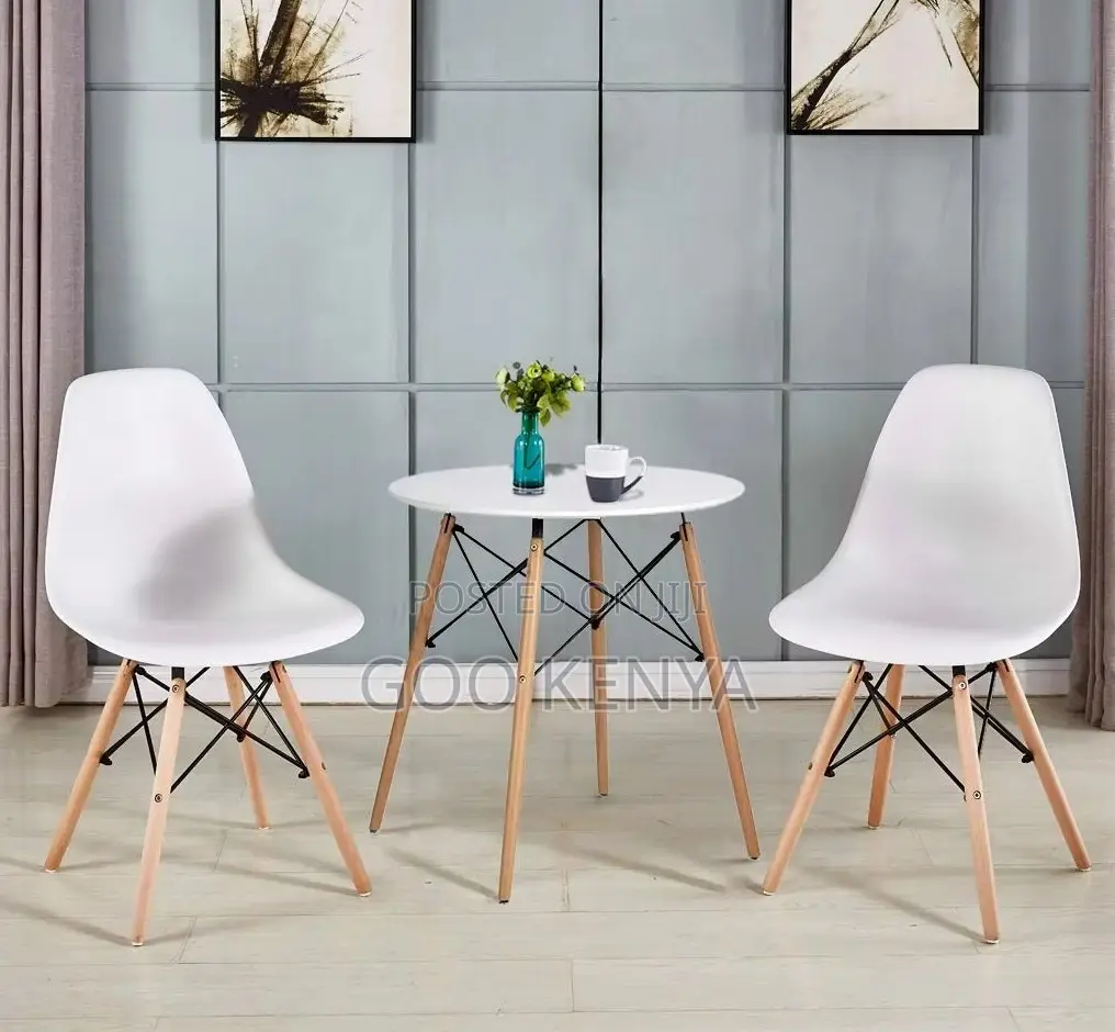 Home Dining Set; Durable Beech Wood Coffee Table With 4-Seater Dining