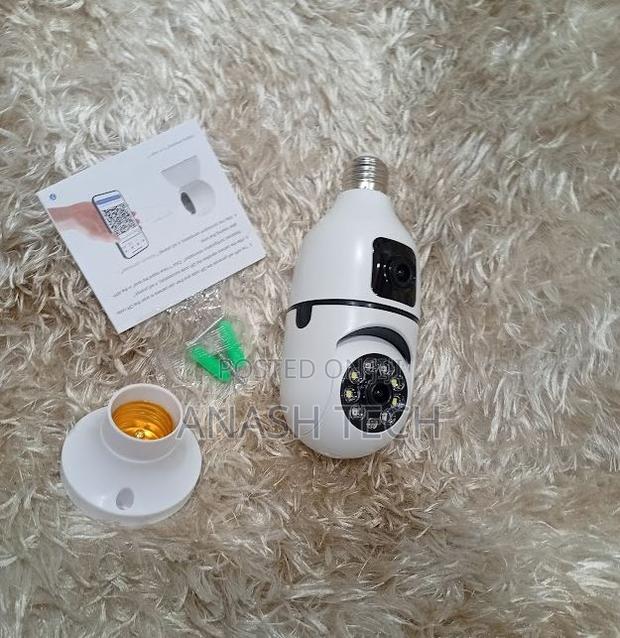 V380 Bulb Wireless Wifi Indoor Camera Dual Lens - Two-Way Audio