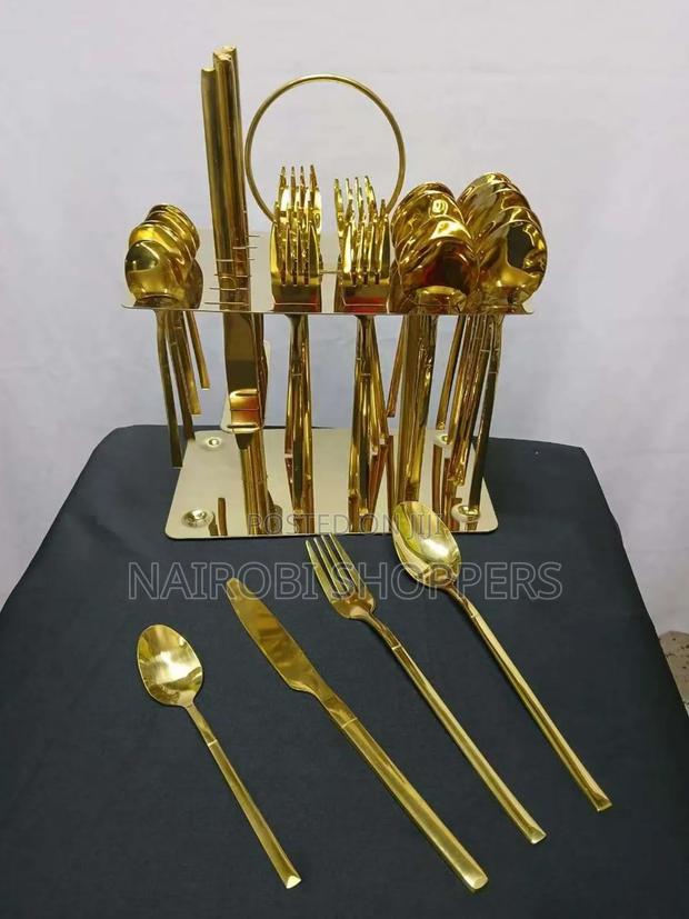 *36 PCS Cutlery Set Gold*
