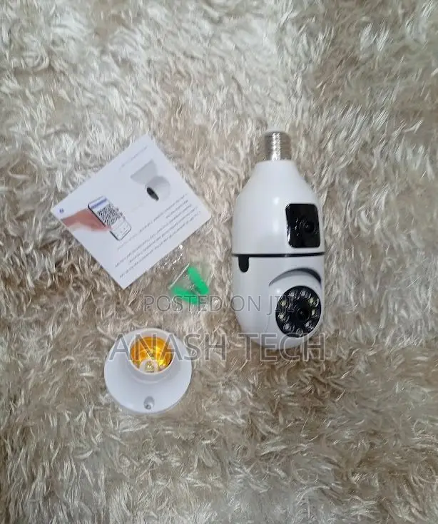 V380 Pro CCTV Dual Lens Screen 1080p Wifi Bulb Camera