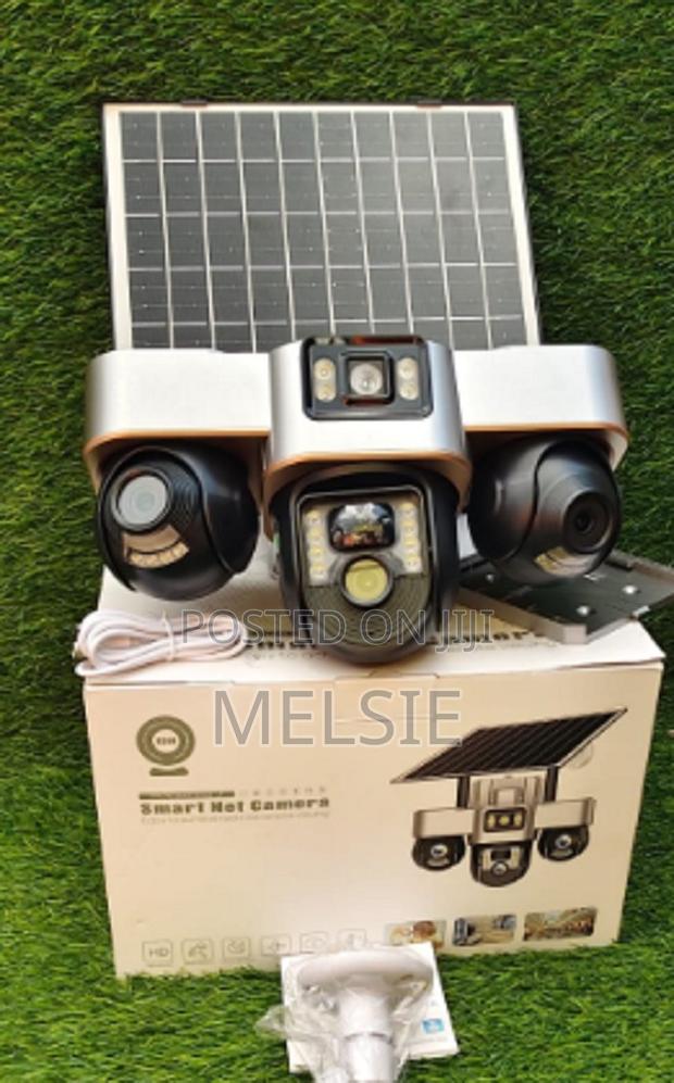 New Rotatable 4g Tripple Lens CCTV Security Outoor PTZ V380 Vamera - main view