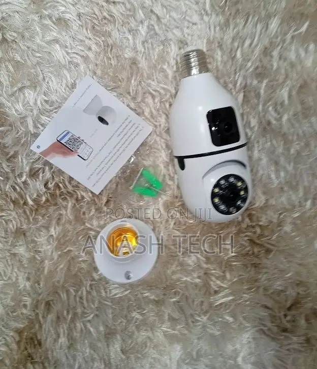 2mp V380 Bulb Wifi Indoor Camera Dual Lens Operate