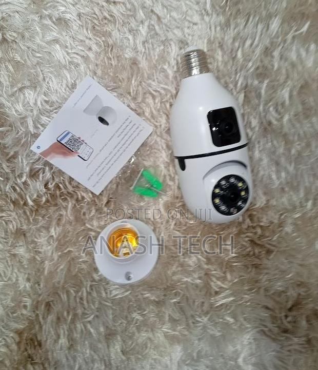 2mp V380 Bulb Wifi Indoor Camera Dual Lens Operate