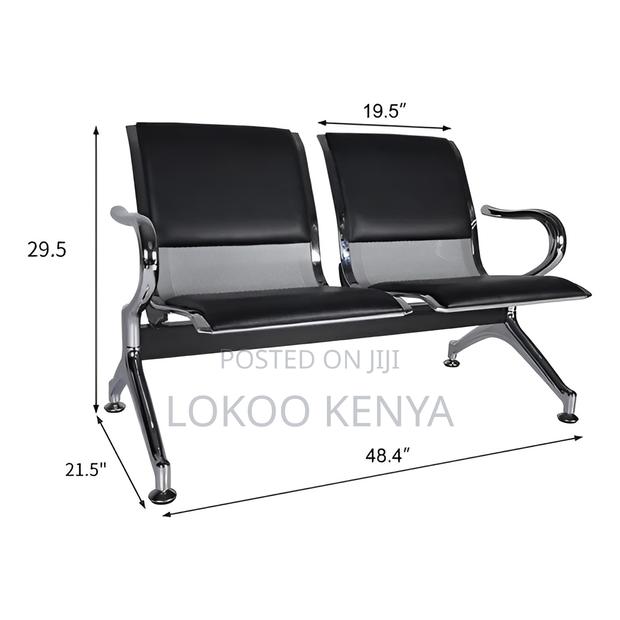 Office Bench; 2 Link Padded Reception/Visitor's Waiting Bench - thumbnail 3