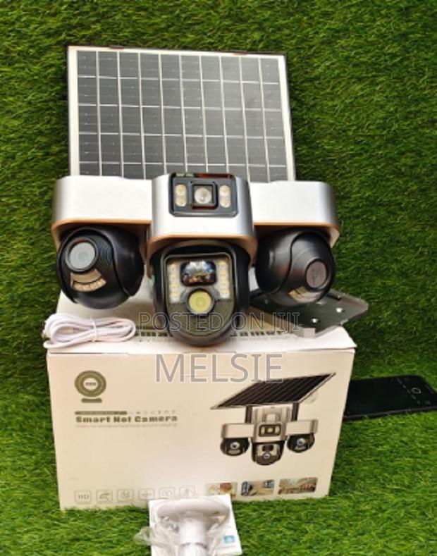 3 Lens With 3 Screens Solar 4g Tripple Lens Security Camera