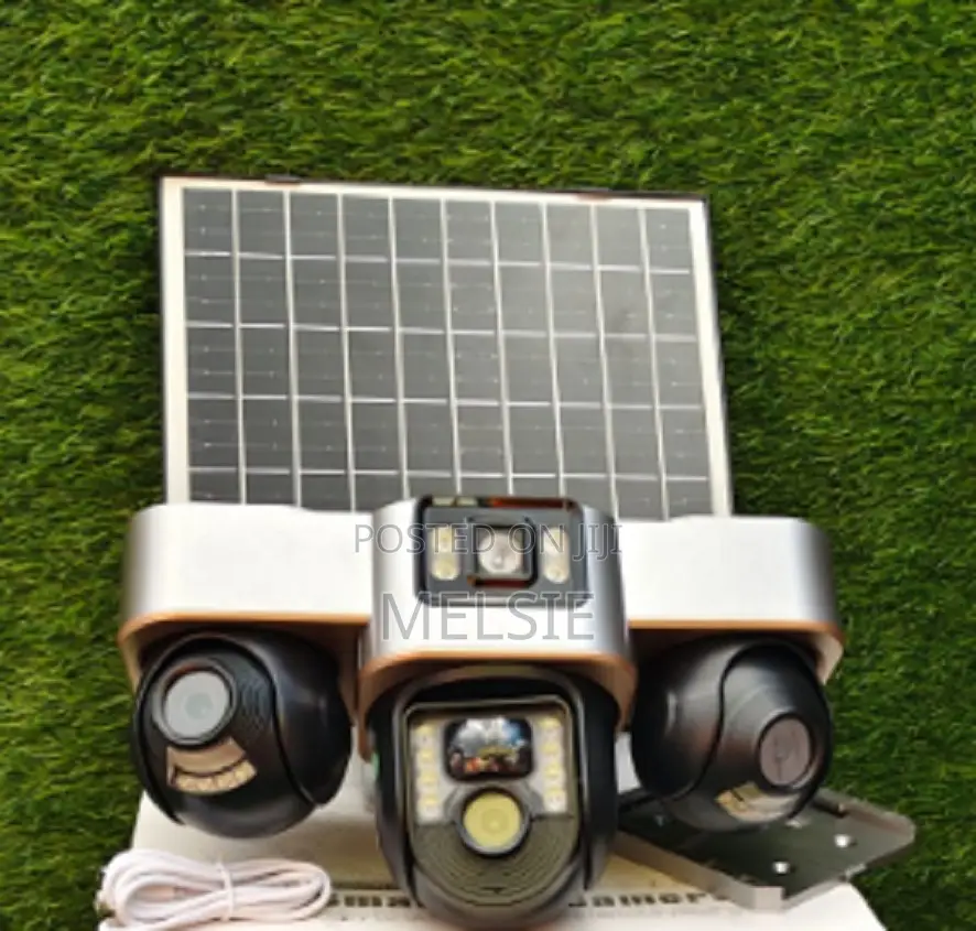 New V380 4g 3-Lens PTZ Camera With Solar Street Light