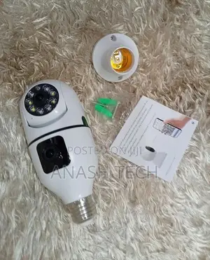 Dual Lens Bulb Camera V380 360 Bulb Camera PTZ