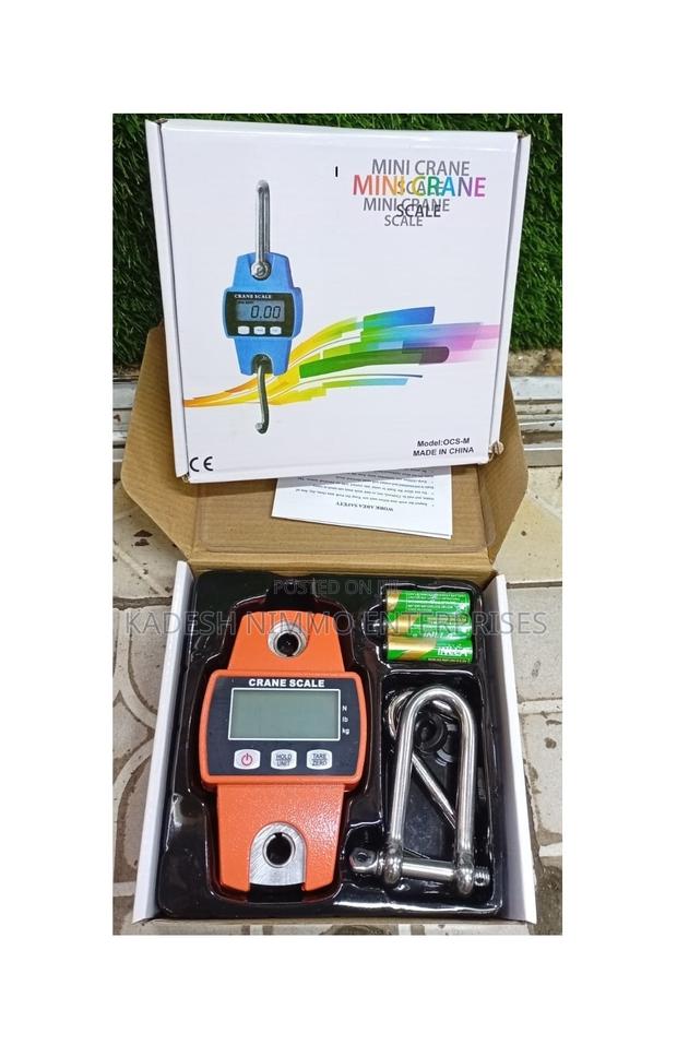 300kg White Mini Hanging Scale – Portable Power For Heavy Lifting - main view