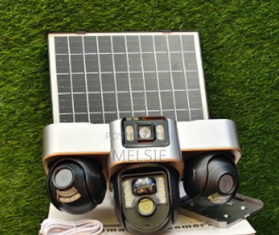 Triple Lens Hd Security Solar Camera With 4g Outdoor Smart