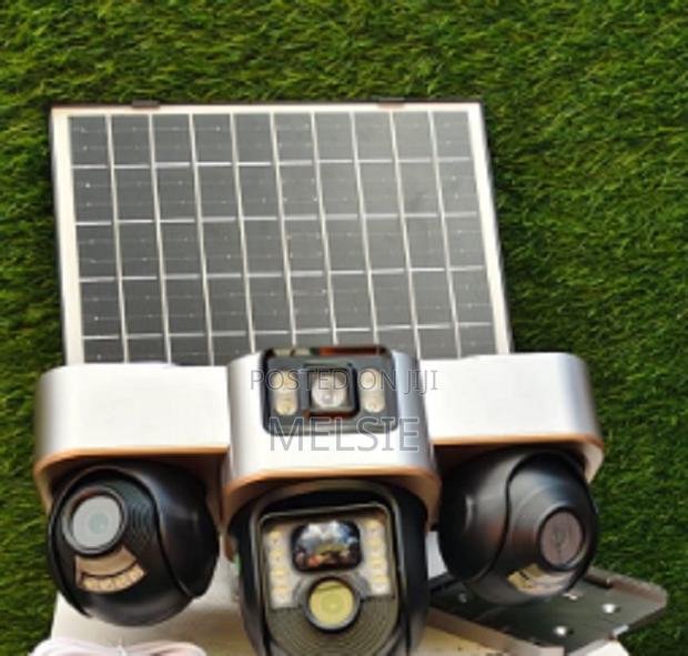 Triple Lens Hd Security Solar Camera Triple Intelligence Rotatable Cam - main view