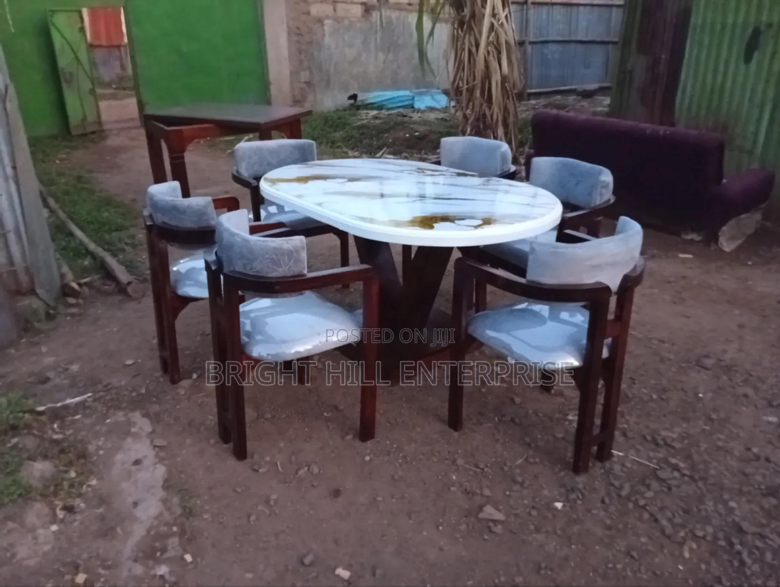 Sweet Marble Topped 6seater Dining Set
