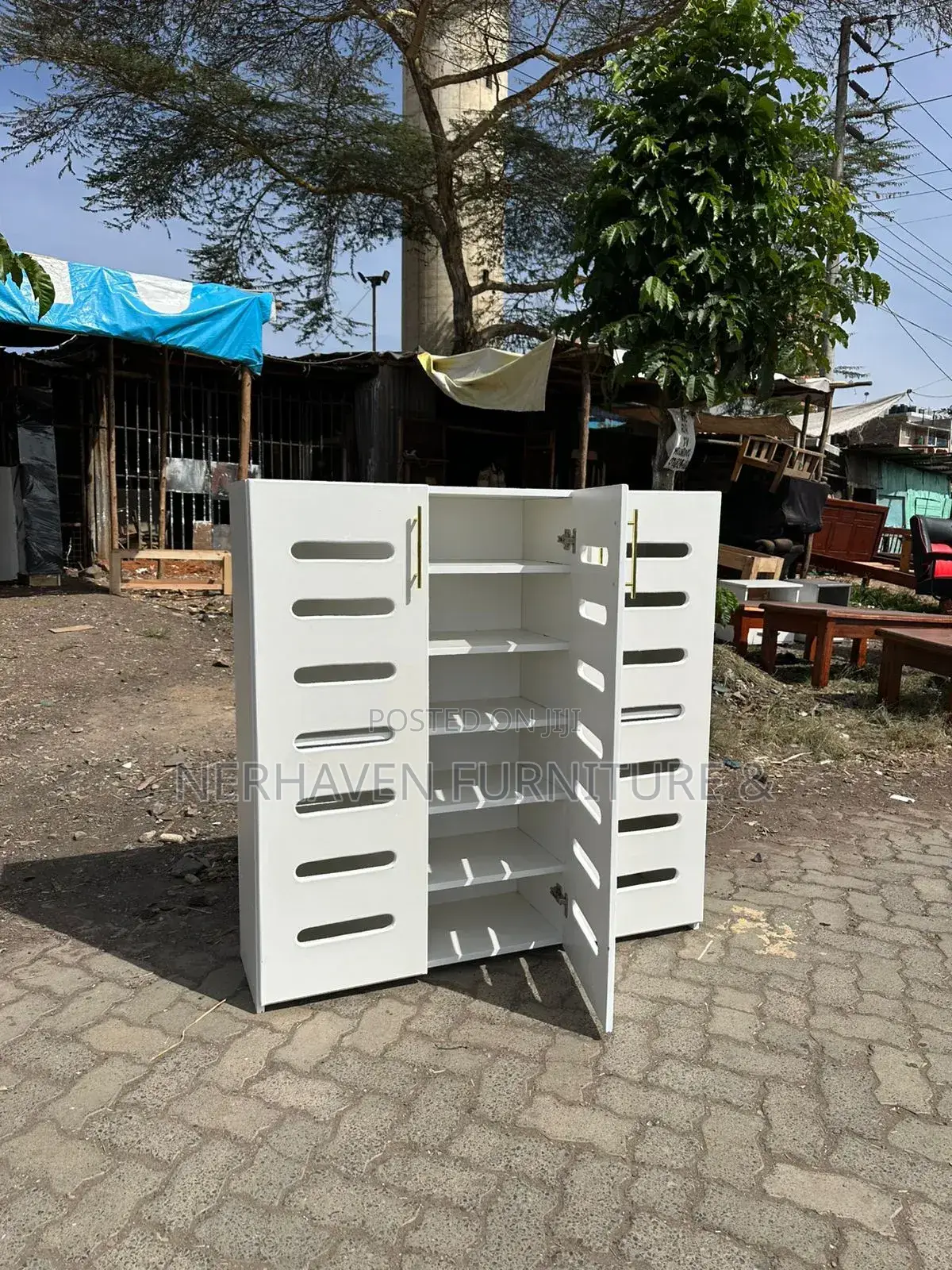Modern Shoe Cabinet – Smooth Sliding Doors, Sleek Finish