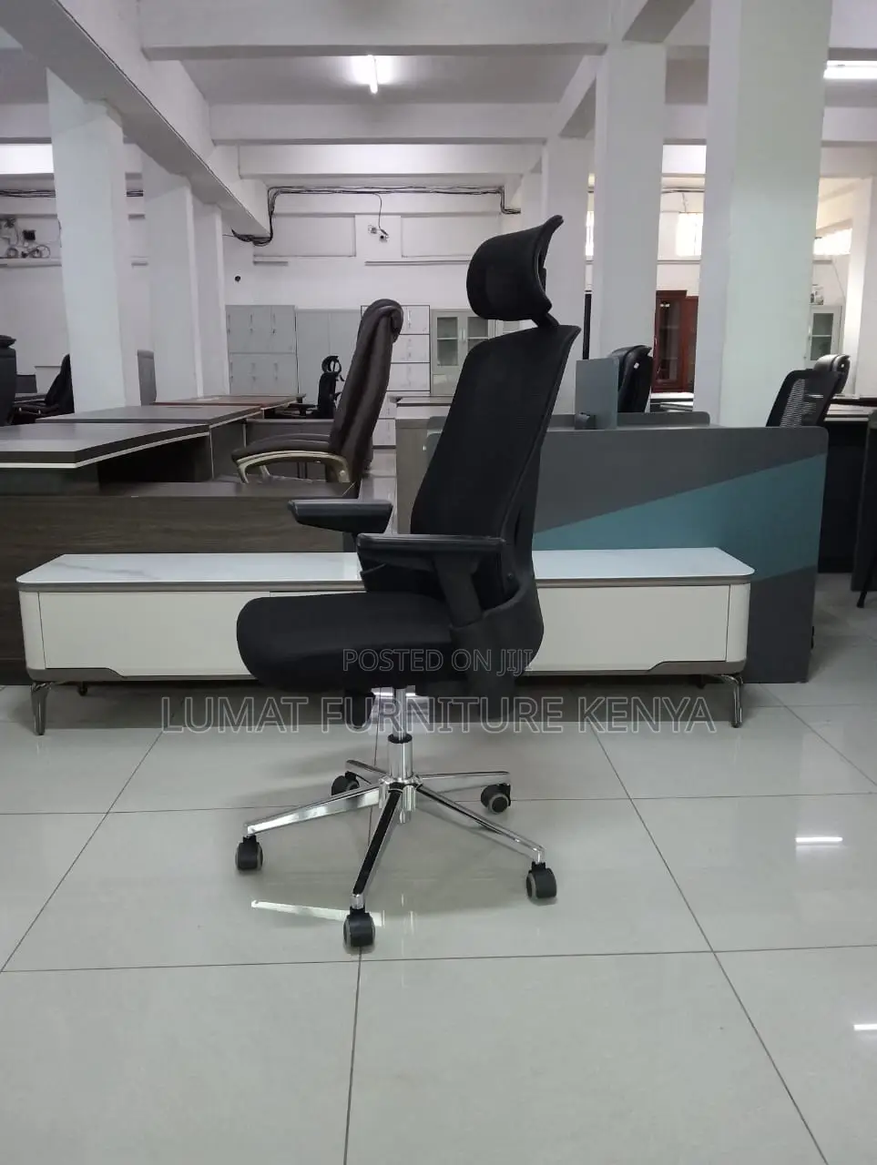 Executive Mesh Chair With Lumbar Headrest