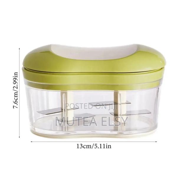 Grey Green Fast Cutting Hand Push Garlic Cutter - main view